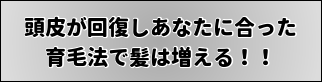 あなたのタイプに合った薄毛が治る育毛法